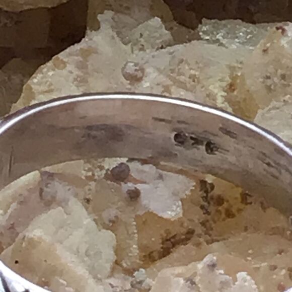 Ring, Garnet and Sterling Silver Ring, Handmade, size 8.5, NEW, Artisan - Picture 7 of 10